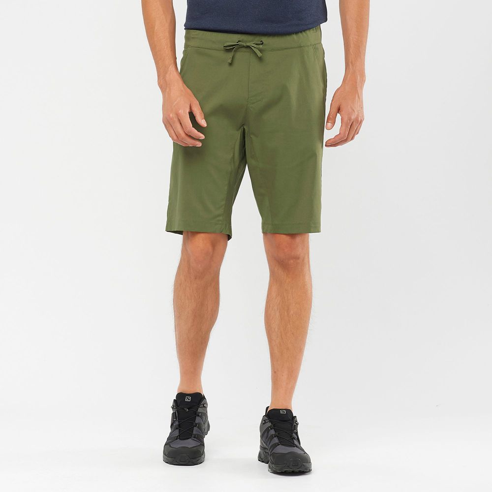 Salomon Singapore Mens Shorts - EXPLORE M Olive | 87051-SZEM